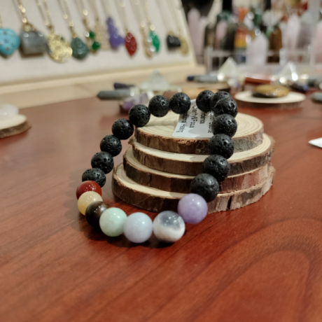 Lava Stones 7 Chakra Diffuser Bracelet for Men