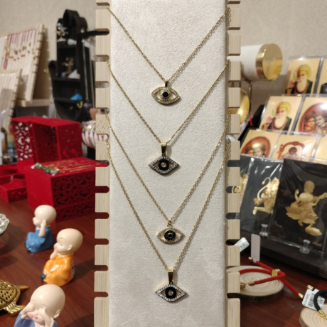 Fashion 18k Gold Plated Evil's Eye Pendant Necklace women's Jewelry